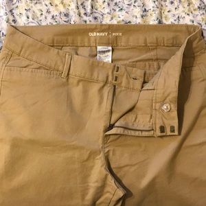 Old Navy Pixie Pants- Dark Khaki colored Sz 10R